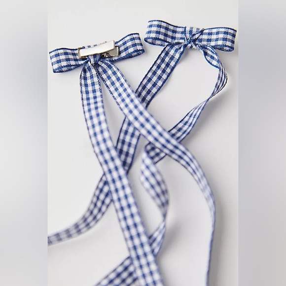 Free People Jordie Printed Bow Set Of 2 - Picture 3 of 3